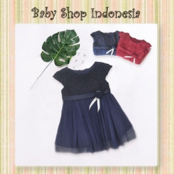 large dress bayi tulip navy